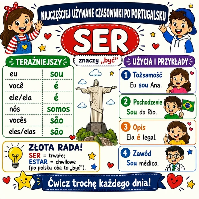 Mapa myśli: czasownik SER